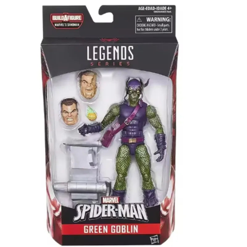 Original Hasbro Marvel Legends Series SPIDER-MAN GREEN GOBLIN Anime Figure Toys Collection Ornaments