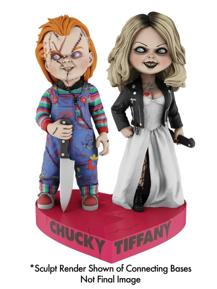 NECA Bride of Chucky Ghost Kid / Tiffany Shaking Head Doll Base Connection Version 7'' Action Figure Original Doll Decoration