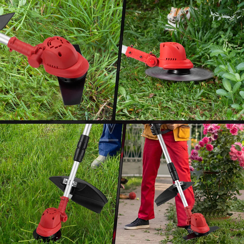 ONEVAN Cordless Brushless Electric Lawn Mower 10" Grass Trimmer Foldable Adjustable Garden Cutter Tool For Makita Battery Pin