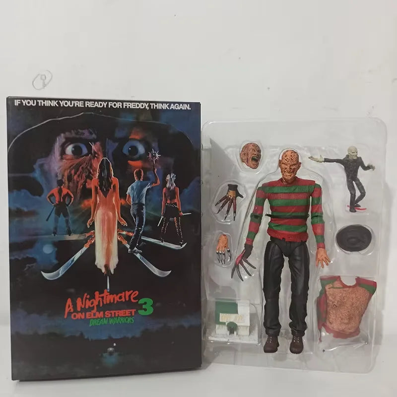 NECA Freddy Krueger Action Figure Collectible Model Toy Halloween Horror Christmas Gifts