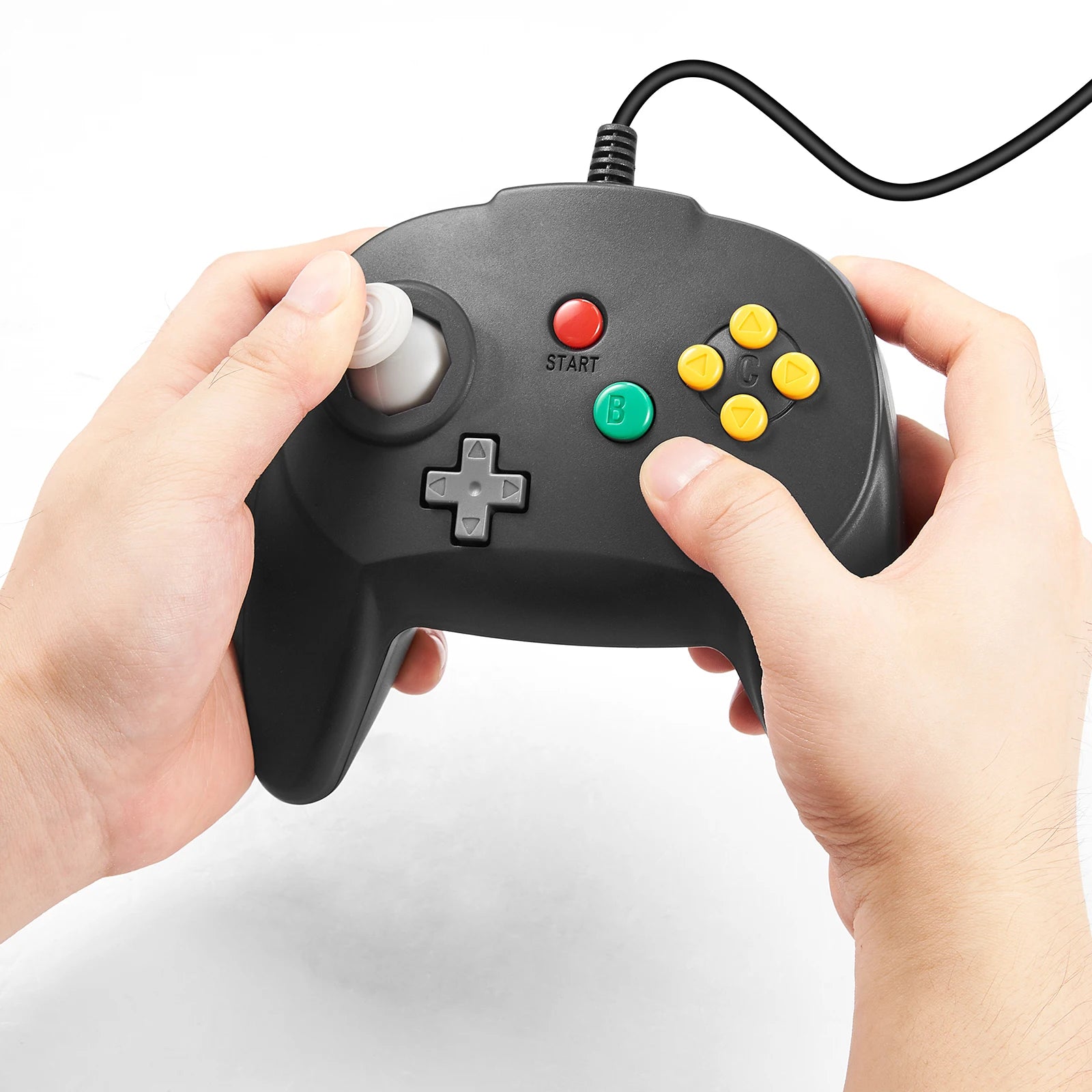 [USB Version]Mini Controller for Classic N64 Games,Wired Gamepad Joystick for Windows PC Mac Raspberry Pi Linux Switch Console