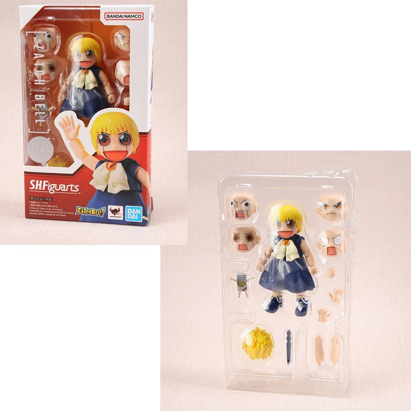 Bandai Genuine SHF Gash Bell! Zatch Bell Kiyo Takamine Anime Action Figure Joints Movable Collectible Model Toys Ornaments Gift