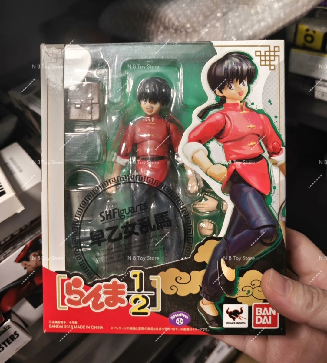 In Stock Origin BANDAI SH Doll Ranma Saotome Ranma 1/2 Inventory Anime Action Series Doll Model Toy Doll Gift