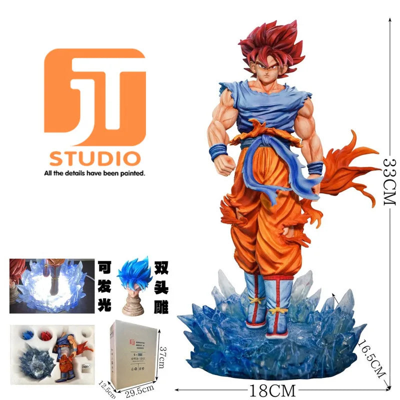 JT Studio Dragon Ball Z Goku Vegeta Gogeta SSJ1 SSJ2 SSJ4 SSJ3 Vegetto Dragonball Anime Model Figure GK Statue DBZ Figurine Toys