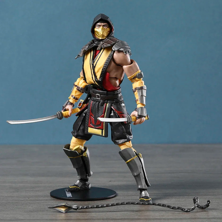 Scorpion Mortal Kombat 7" Series 1 Sub Zero / Scorpion Exclusive Movie Film Action Figure Toy Doll Model