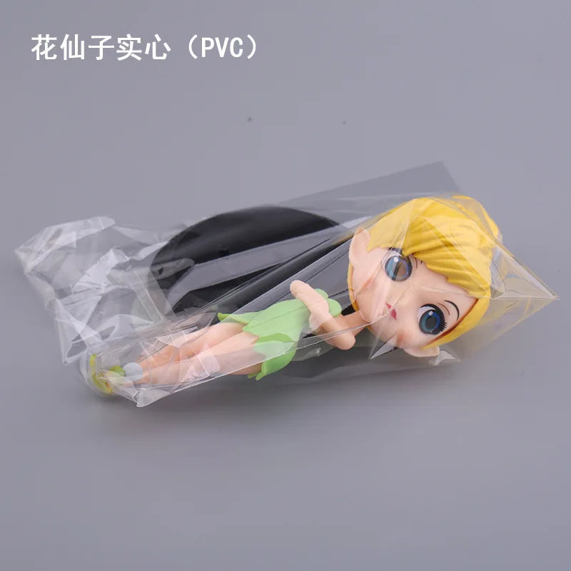 Disney Kawaii Q Posket Princess Tinker Bell Figure GK Model Toys Cake Decor Fashion Doll Gifts Home Ornament Birthday Gift