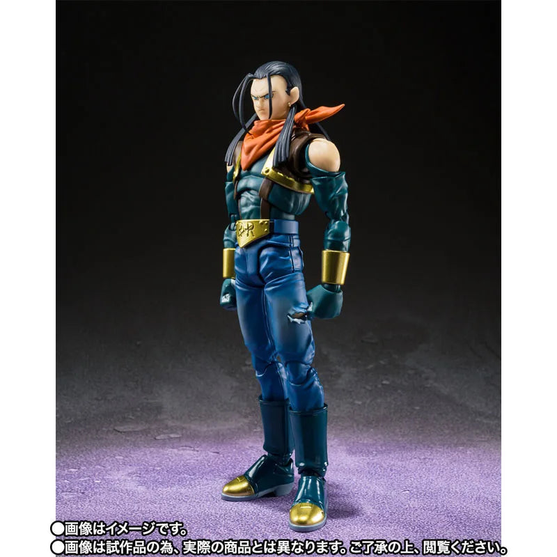 Bandai Original Dragon Ball GT Modellbausatz Anime Figuren SHF Super Android 17 Actionfiguren-Sammlung Modell für Kinderspielzeug Geschenke