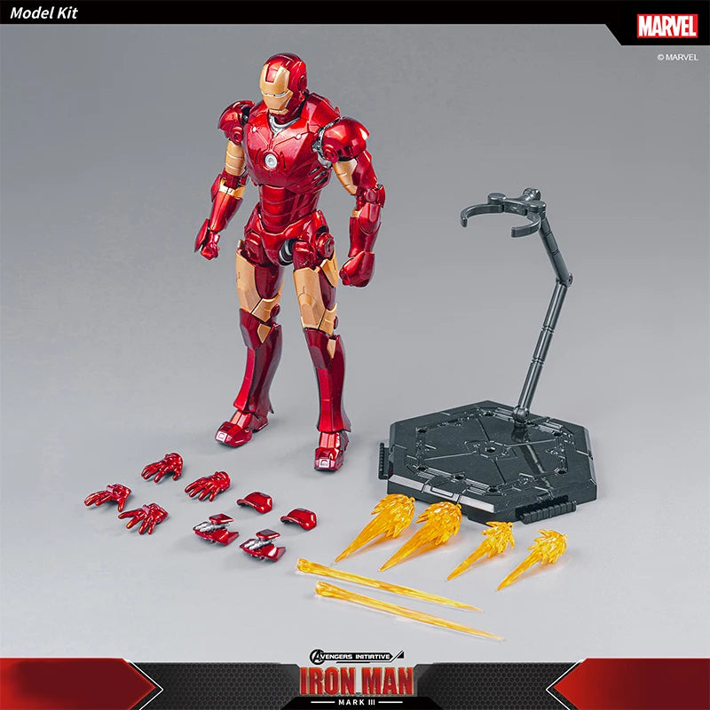 Marvel Iron Man MK3 Fondjoy Сглобете играчка Iron Man Модел 15 см ABS материал 1/12 Мащаб 1/12 Екшън фигурки Играчки Подаръци за рожден ден за момчета