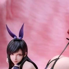 New Anime Tifa Lockhart Bunny Girl Prone Pose GK Figure Garage Kit Statue Model Desktop Ornament Collectible Adult Birthday Gift