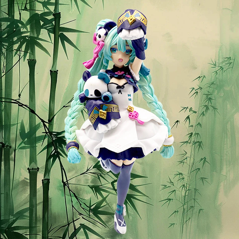 Anime Hatsune Miku Panda Series Figure PVC Model Anime Beautiful Girl Decorations Figure Birthday Gift Anime Merchandise
