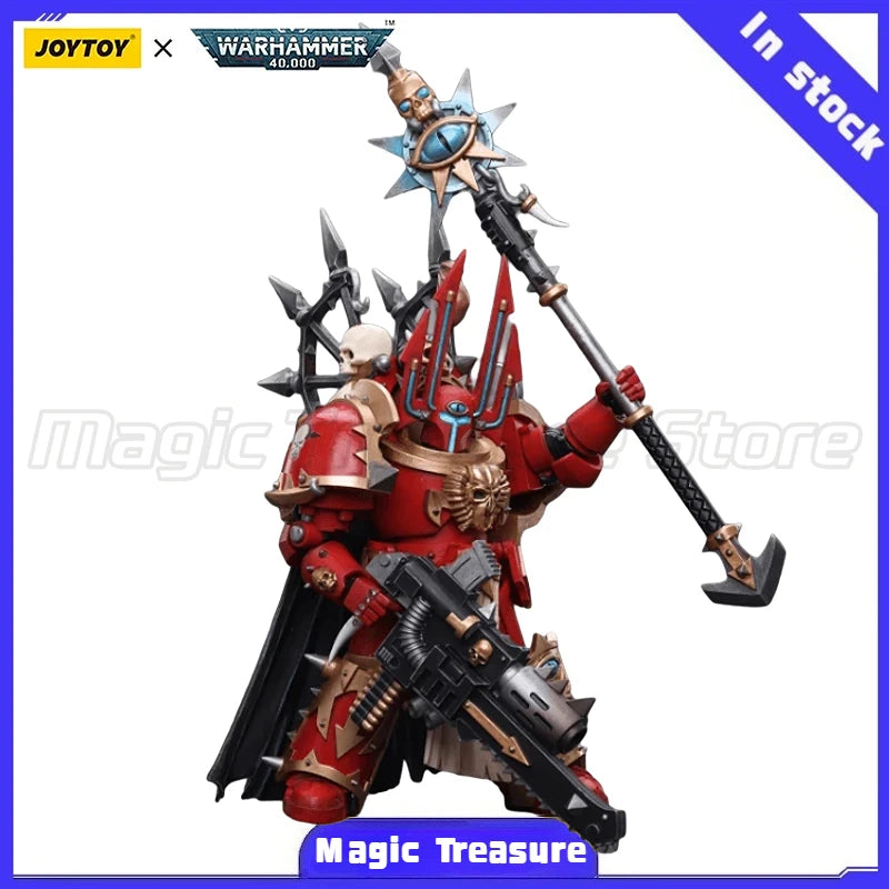 【MT】JOYTOY 1/18 Action Figure Warhammer 40K Chaos Crimson Slaughter Sorcerer Lord in Terminator Armour Anime Game Model