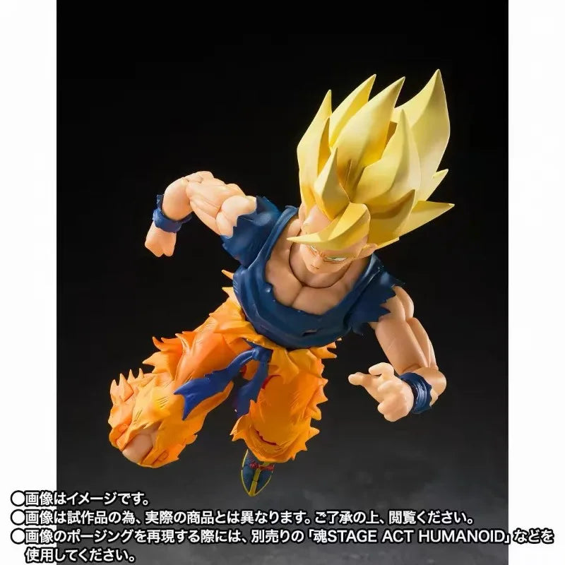 In Stock Bandai S.H.Figuarts Dragon Ball Z Super Saiyan Son Goku Fighter of Rage Soul Limited Action Figure Anime Model Toy