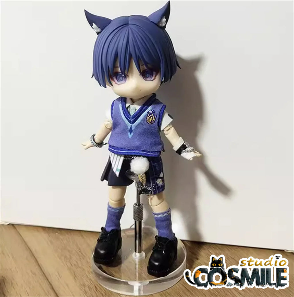 Genshin Impact Scaramouche Wanderer Kunikuzushi OB11 P10 1/12 BJD Finish Clothes Head Hair Wig  Figure Doll's Accessories
