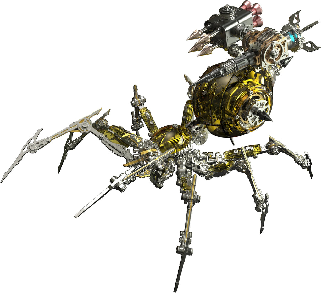 3D metal puzzle assembly toy ornament mechanical spider challenge high difficulty assembly model special gift
