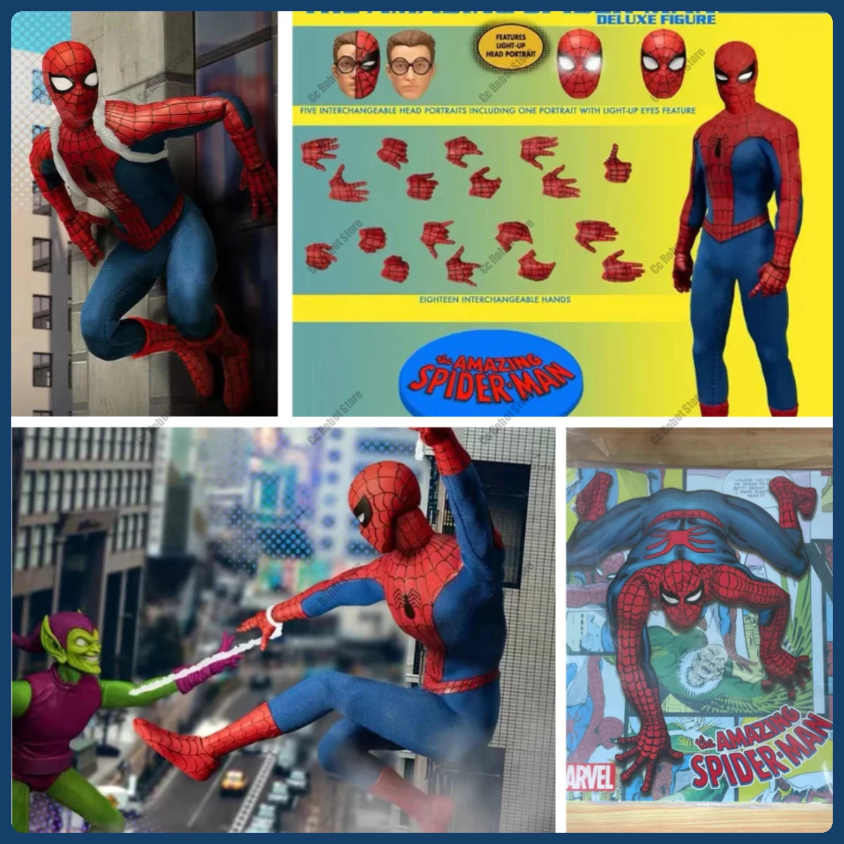 Original Hot-Selling Toy Mezco Spider-Man Action Figure, Deluxe Edition, One:12, 6-Inch, in Stock Gift Collectible