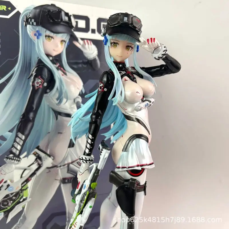 New Keloke Speed Star Girls Frontline Hk416 Mecha Girl Anime Figure Fully Painted Pvc Statue Desktop Ornament For Anime Fans