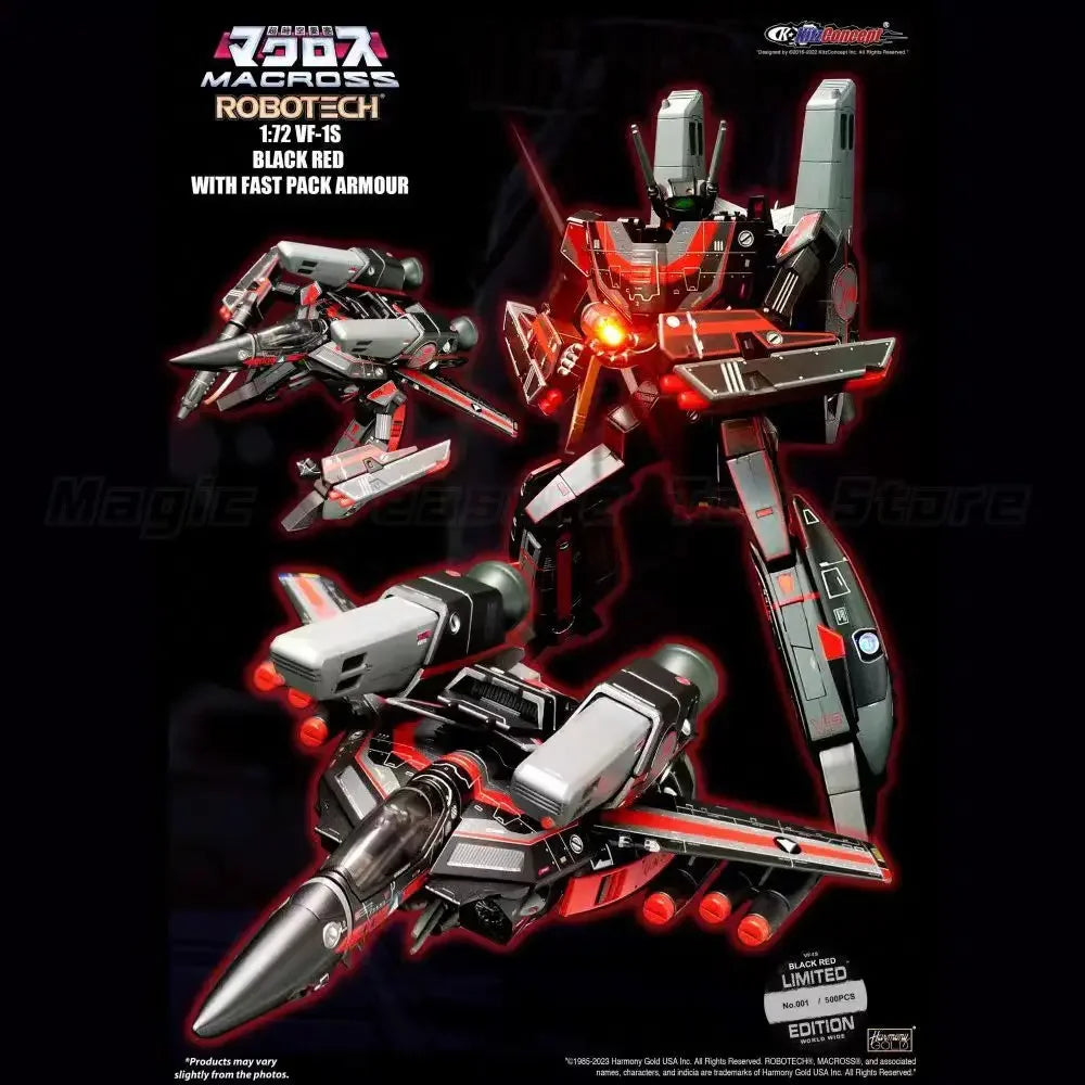 【MT】Kitz Concept Robotech Macross Delta VF-1S Red and Black Space Bag Limited Edition 2.5 Finished Mecha Model Toys Figure