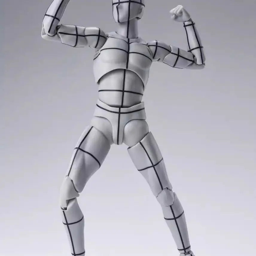 Bandai SHFiguarts B0DY-KUN Wireframe Gray Color Ver Sketch Draw Action Figure Artist Art Painting Drawing Mannequins Movable