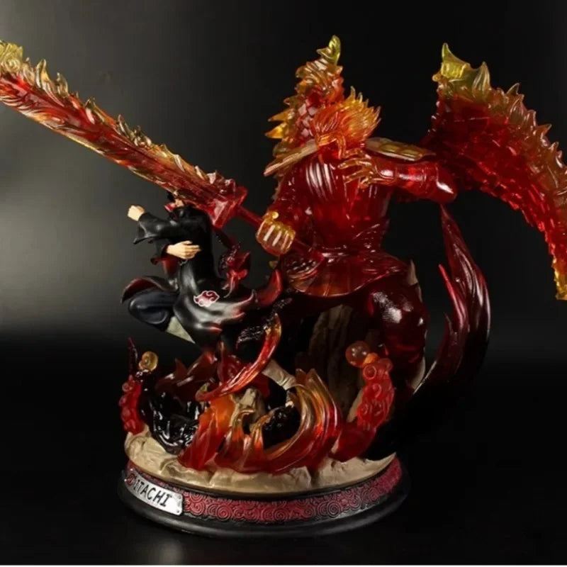 36cm Susanoo Uchiha Itachi Animation Peripherals Large Statue Can Emit Light Model Statue Ornaments Craft Toy Collections Gifts
