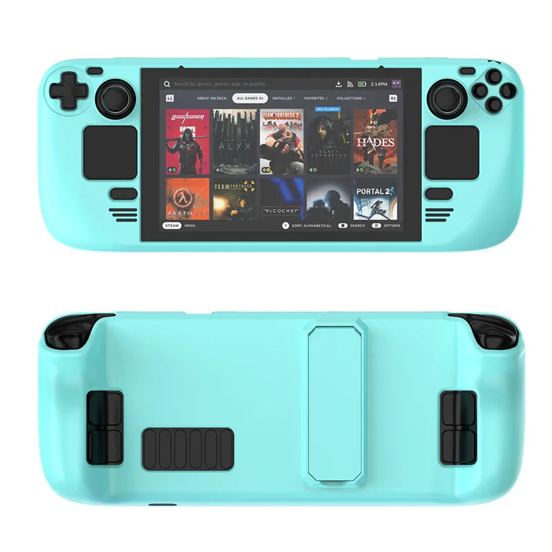 1 PC For Steam Deck Colorful Protective Case For Steam Deck Oled PC Material Protective Case With Stand Game Console Parts