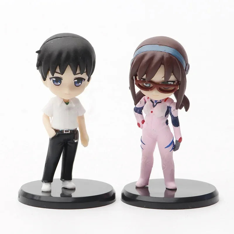 5pcs Anime EVA Ayanami Rei Action Figures NEON GENESIS EVANGELION Asuka Langley Soryu Makinami Figure PVC Ornaments Model Toys