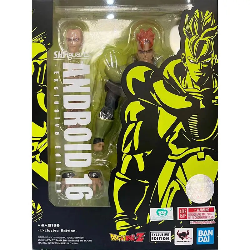 Original Bandai SHFiguarts SDCC Dragon Ball ANDROID 16 In Stock Anime Action Collection Figures Model Toys