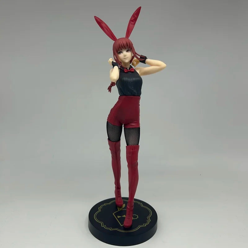 In Stock Furyu Chainsaw Man Bicute Bunnies Makima Red Bunny Power Blue Version Pvc Model Anime Collectibles Figure Toys