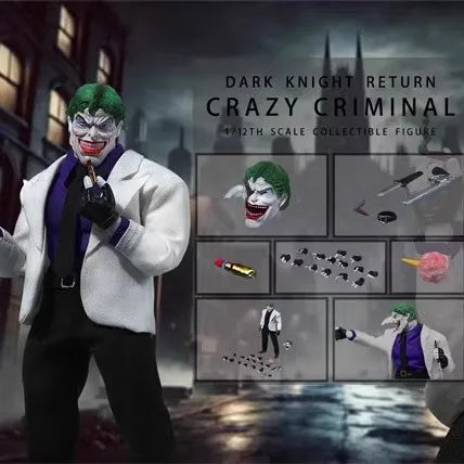 Joy Man Toys Crazy Criminal Actionfigur – Sammlerstück im Maßstab 1/12 aus Dark Knight Returns, Roboterspielzeug für Kinder, Geburtstagsgeschenk