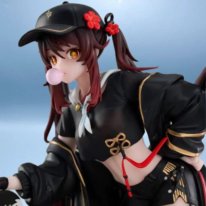 Anime Genshin Impact Hu Tao Figurine Trendy Kleidung Skateboarding Hu Tao Actionfiguren PVC Modell Peripheriespielzeug Geburtstagsgeschenke