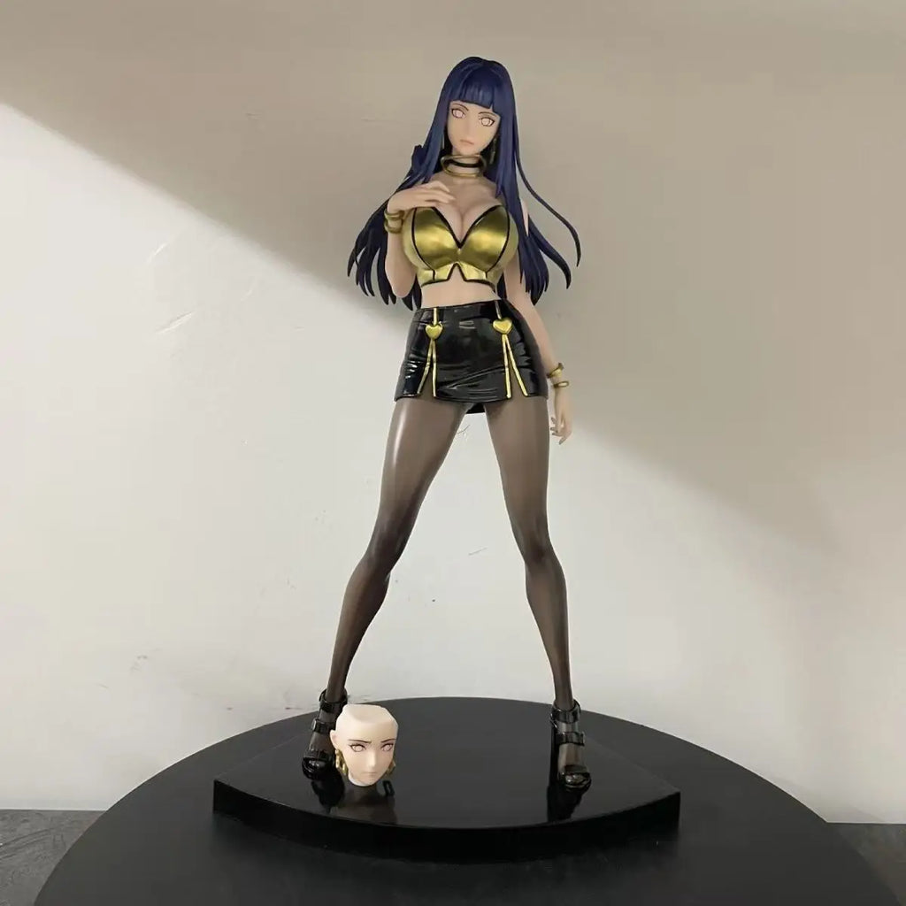 Naruto Crown Princess Hyuga Hinata Anime figures 35cm Can be move Double-headed be Exchangeable Battle stance PVC Collect toys