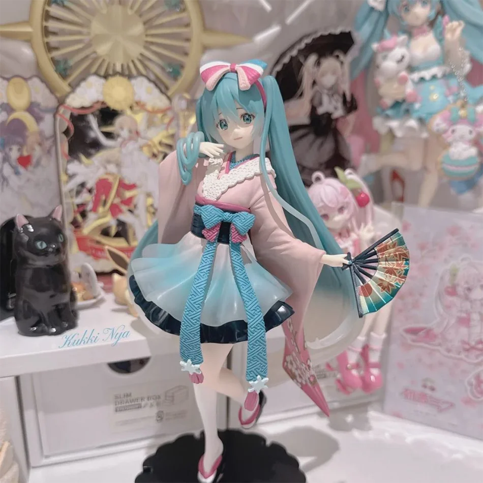 25cm New Hatsune Miku Desktop Cute Action Figure  Tokyo Series Kimono Anime Figurine Kawaii Girl Model Toy Gift