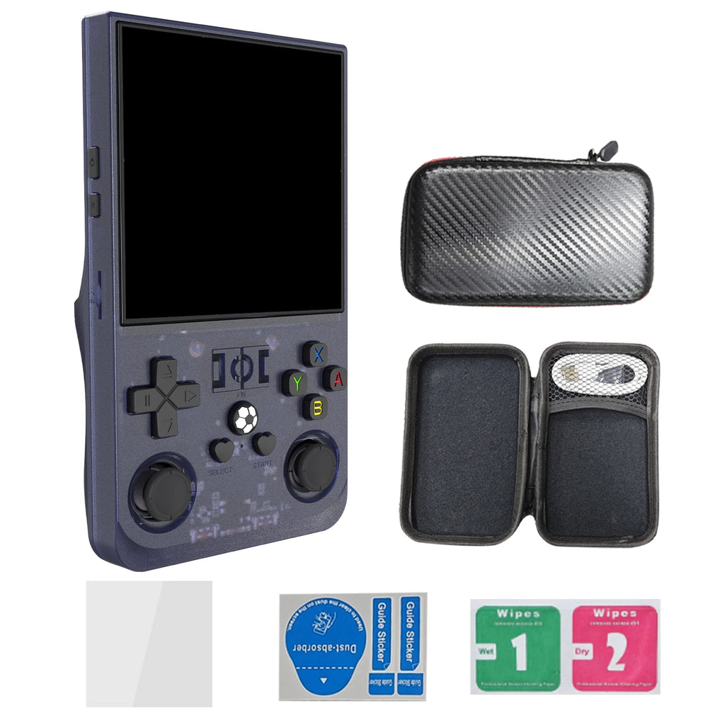 Open Source R36Max Newest Handheld Game Console  Portable Hand Held 4.0-in 4k HD IPS Screen Large Battery Best Gift For Boy Girl