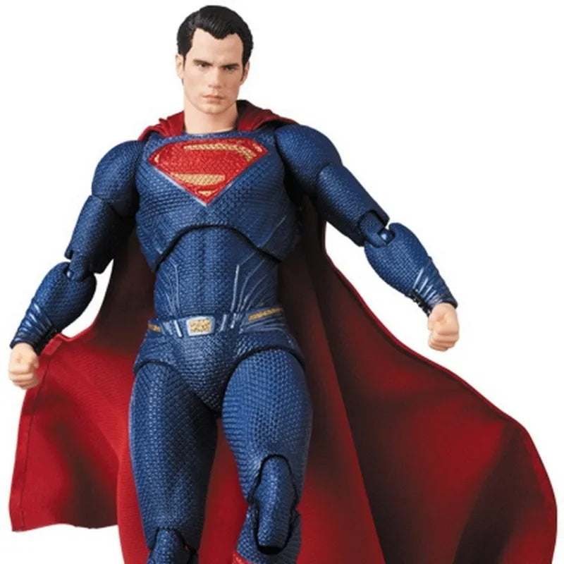 MAF 057 DC Marvel Superman Toy Figures Justice League Superman With Movable Joints Boxed Doll Action Toy Headset Model Doll
