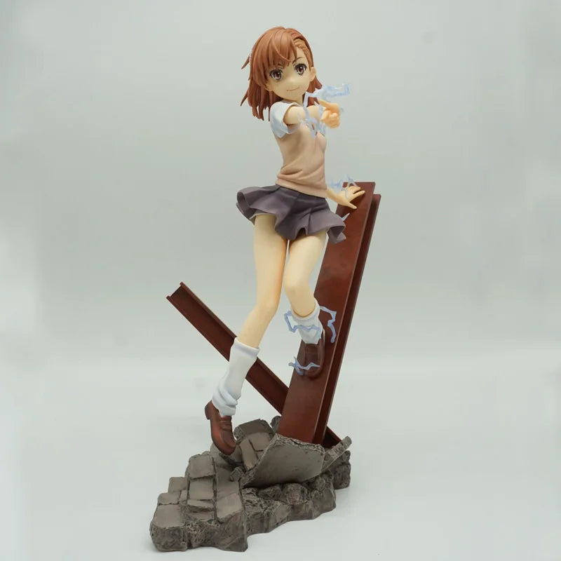 26cm Toaru Majutsu no Index Mikoto Misaka Anime Girl Figure A Certain Magical Index III Action Figure Adult Model Doll Toys Gift