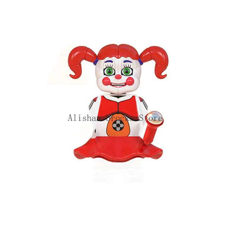FNAF Five Nights Freddyed Building Blocks bricks Nightmare In Stock Chica Animals Bear Fox Duck Rabbit Model PVC Action Figure
