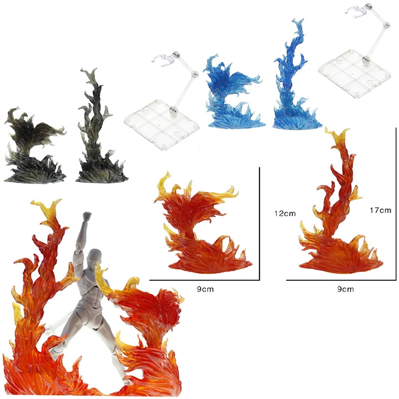 Shenron Action Figure Special Impact Effect Lightning Flame Explosion DIY Assembly Display Bracket Model Decoration Toy Gifts