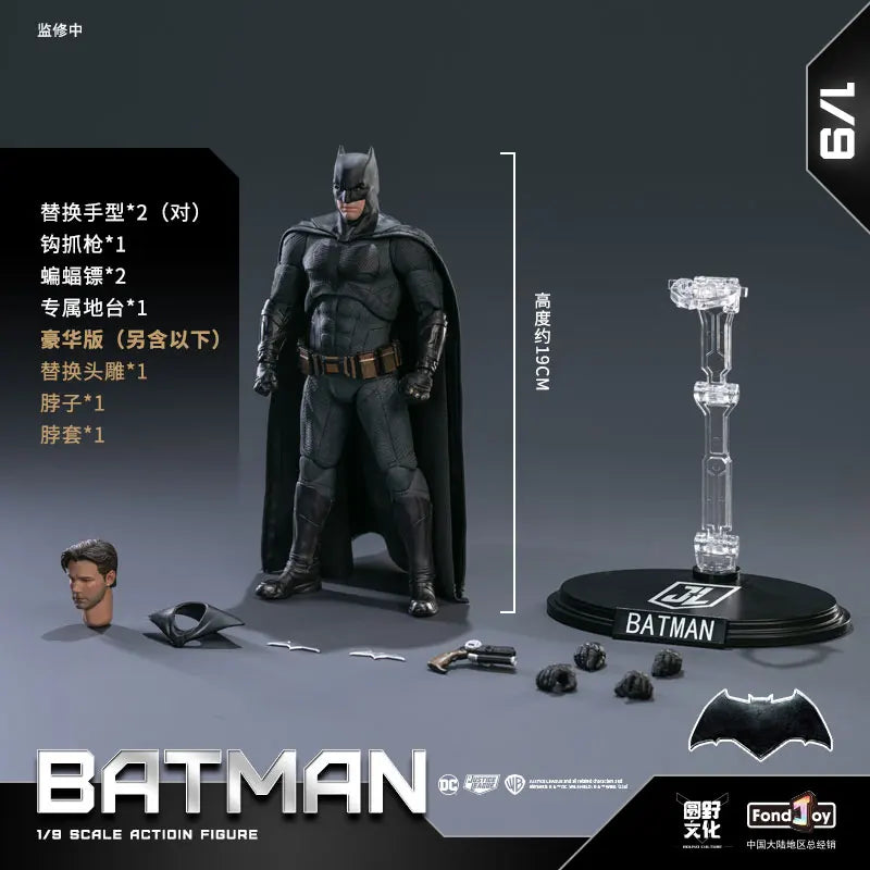 FondJoy Batman Figure Set, Metal Accessories for Enhanced Texture, Poseable Classic Battle Stances, Multiple Armor Versions