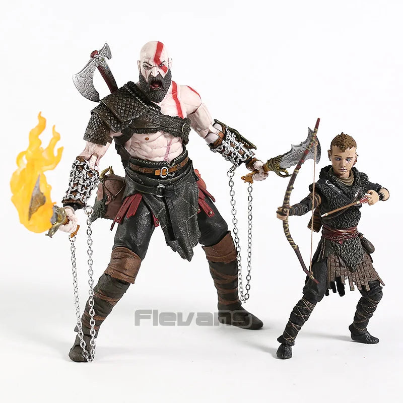 NECA God of War Kratos & Atreus 7 Inches Action Figure with Accessories Model Figure Toy