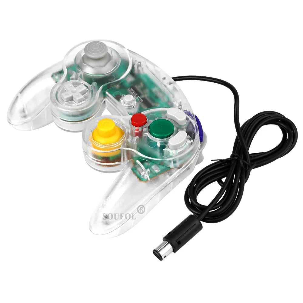 Replacement Transparent Game Controller Joystick Gamepad Wired For NGC GameCube Video Game Console Dropshpping