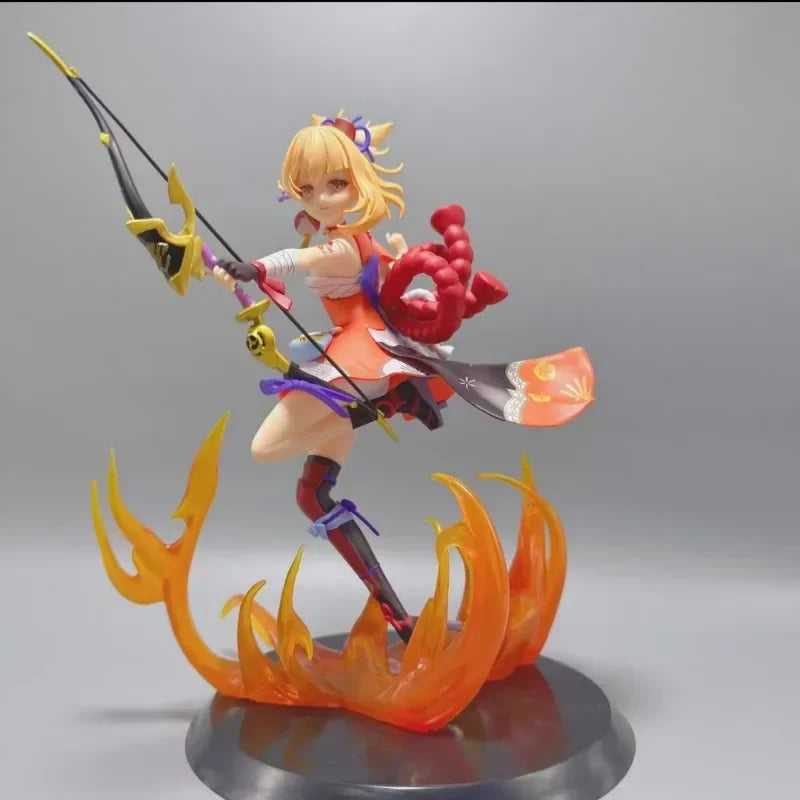 Mobile Game Furina Anime Ganyu Beautiful Girl Genshin Impact Figures Hu Tao Action Figure PVC Collection Birthday Decoration Toy