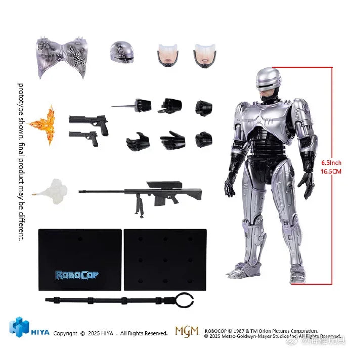 New Genuine Hiya 1/12 Robocop Mechanical War Machine Action Figure In Stock