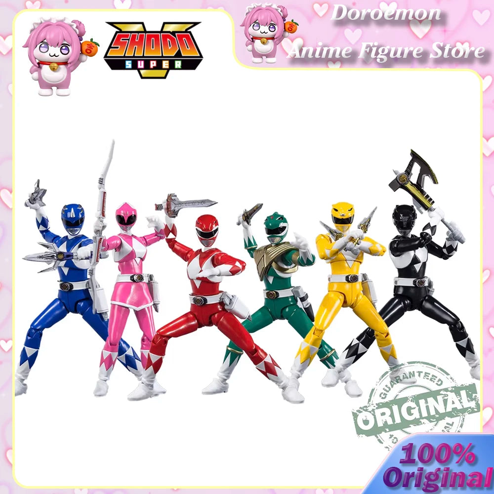 In Stock Original Shodo Super Kyouryuu Sentai Zyuranger Mighty Morphin Collectible Action Figures Model Toy