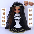 ICY DBS Blythe Doll 1/6 jiont Body 30cm Hand-Painted Set Black Skin Lilac Makeup BJD Toy Fashion Gift