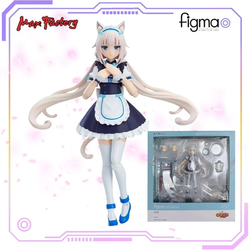 Max Factory Original Figma Series NEKOPARA Vol. 1 Soleil Opened! #486 Chocolate/Vanilla Maid Dessert Movable Toy Collection Gift