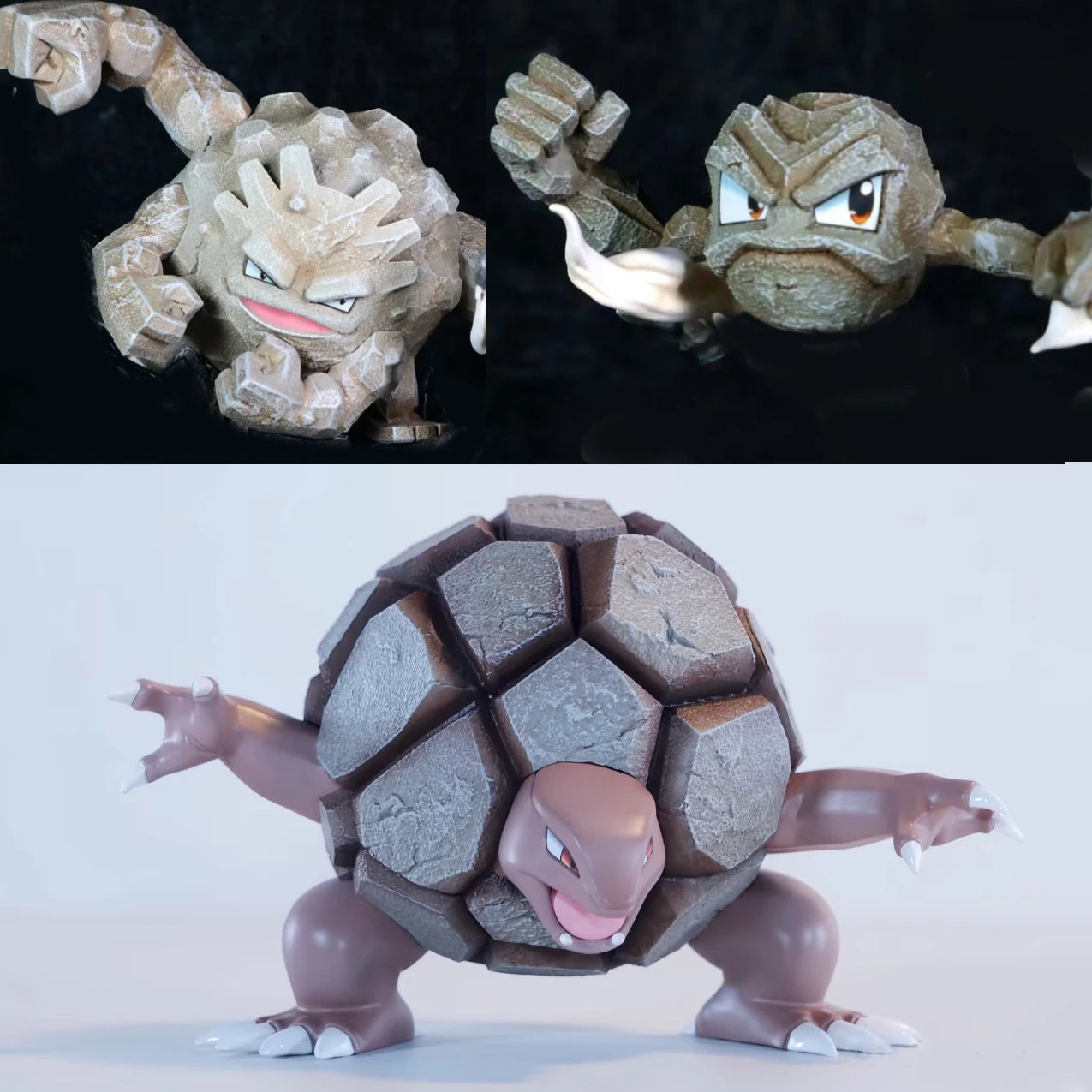 Anime Pokemon Figure Geodude Evolutionary Combination Action Figures Pvc Collection Model Toys for Children Gifts 2-7cm