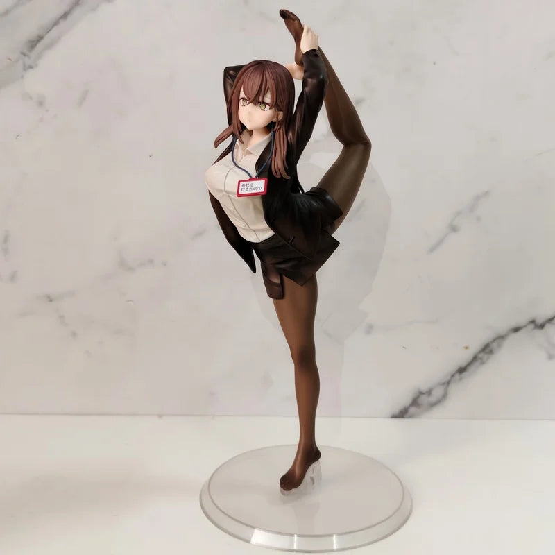Anime-Style Office Lady Figurine Soft Collectible Beautiful Girl Model For Fans Of Anime Merchandise Hand-Painted Action Figure
