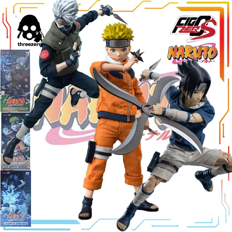 Threezero 1/6 Finished Movable Exquisite Doll FigZero Series Naruto Anime Action Kakashi Hatake Toys Model Festival Gift for Boy