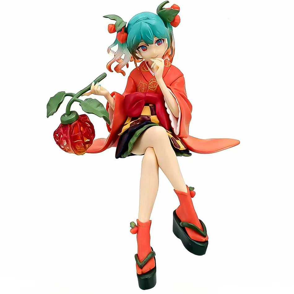 15cm Anime Hatsune Miku Figure -Flower Fairy Winter Cherry Pvc Model Doll Toys Collection desktop decoration Fans/Gift givers