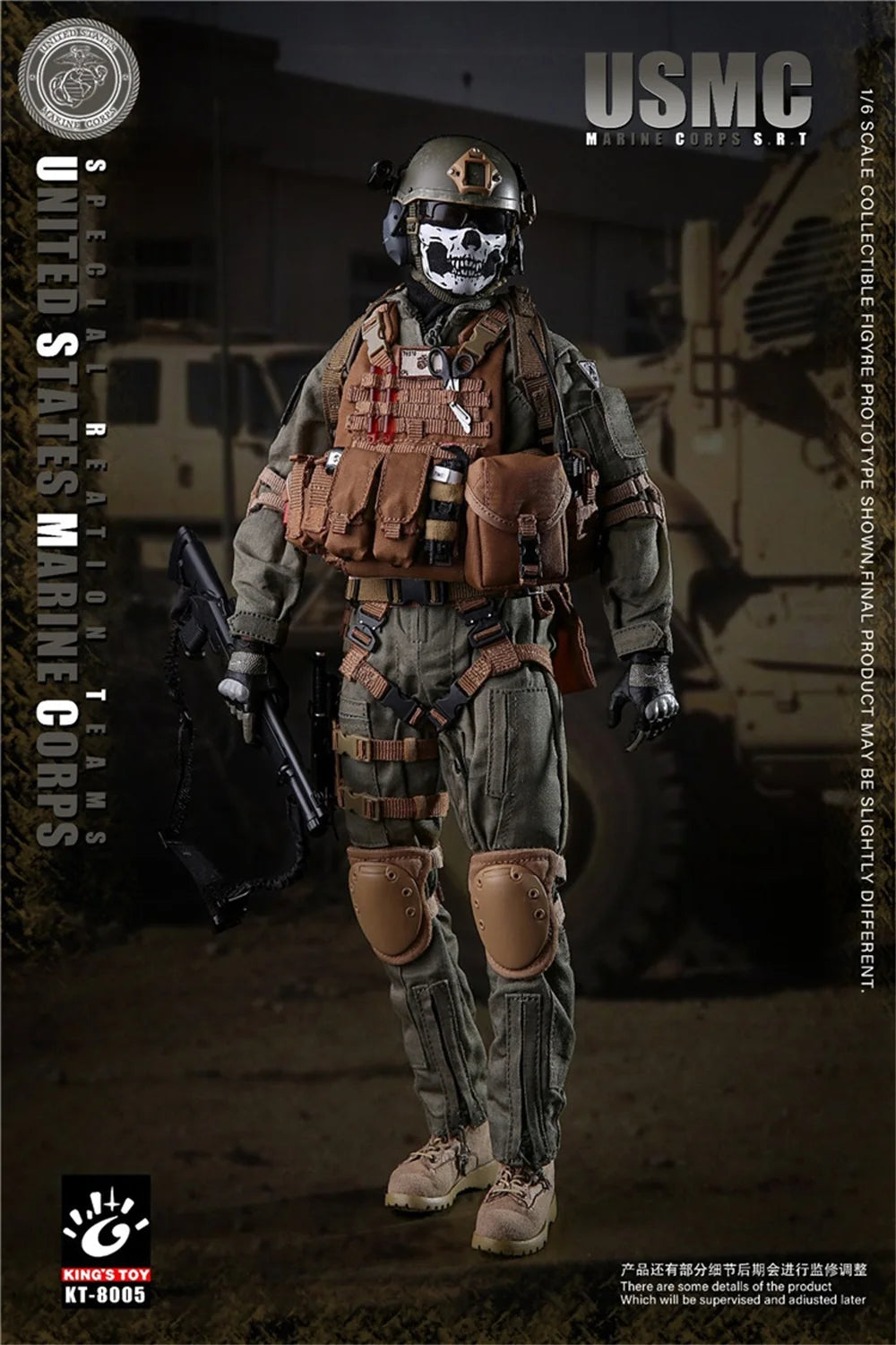 1/6 KING'S TOY KT-8005 USMC SRT Soldier Doll Operation Unit Full Set Moveable Action Figure Full Set Gift For Fans Collect 12"
