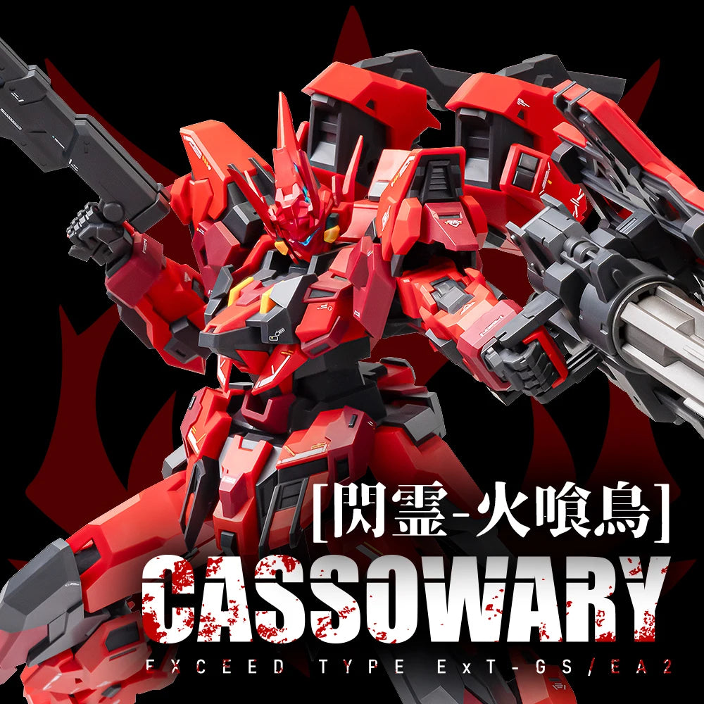 1/100 Estailev Cassowary Exceed Type Red Shining Series Pre Assembled Action Figure Detachable Parts Assembly Model Toy Boy Gift